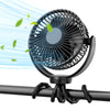 Koonie 5000Mah Portable Stroller Fan - 3-Speed Battery Operated, Flexible Clip-On Tripod, 360 Rotate Flexible Tripod,Usb Recharg