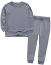 Vaenait Baby Kids Long Sleeve Modal Sleepwear Pajamas 2Pcs Set Modal Grey Xl