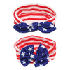 Justmydress Baby Girl Elastic Headbands Turban Knot Bow Knot Rabbit Ears Bow Headwraps Ja36 (2 Pcs-Set A)