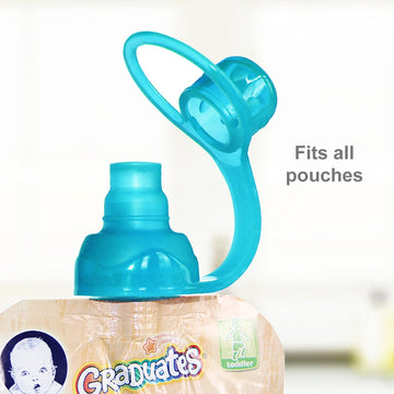 Choomee Softsip Food Pouch Tops | 4 Colors + White Case | Prevent Spills And Protect Childs Mouth