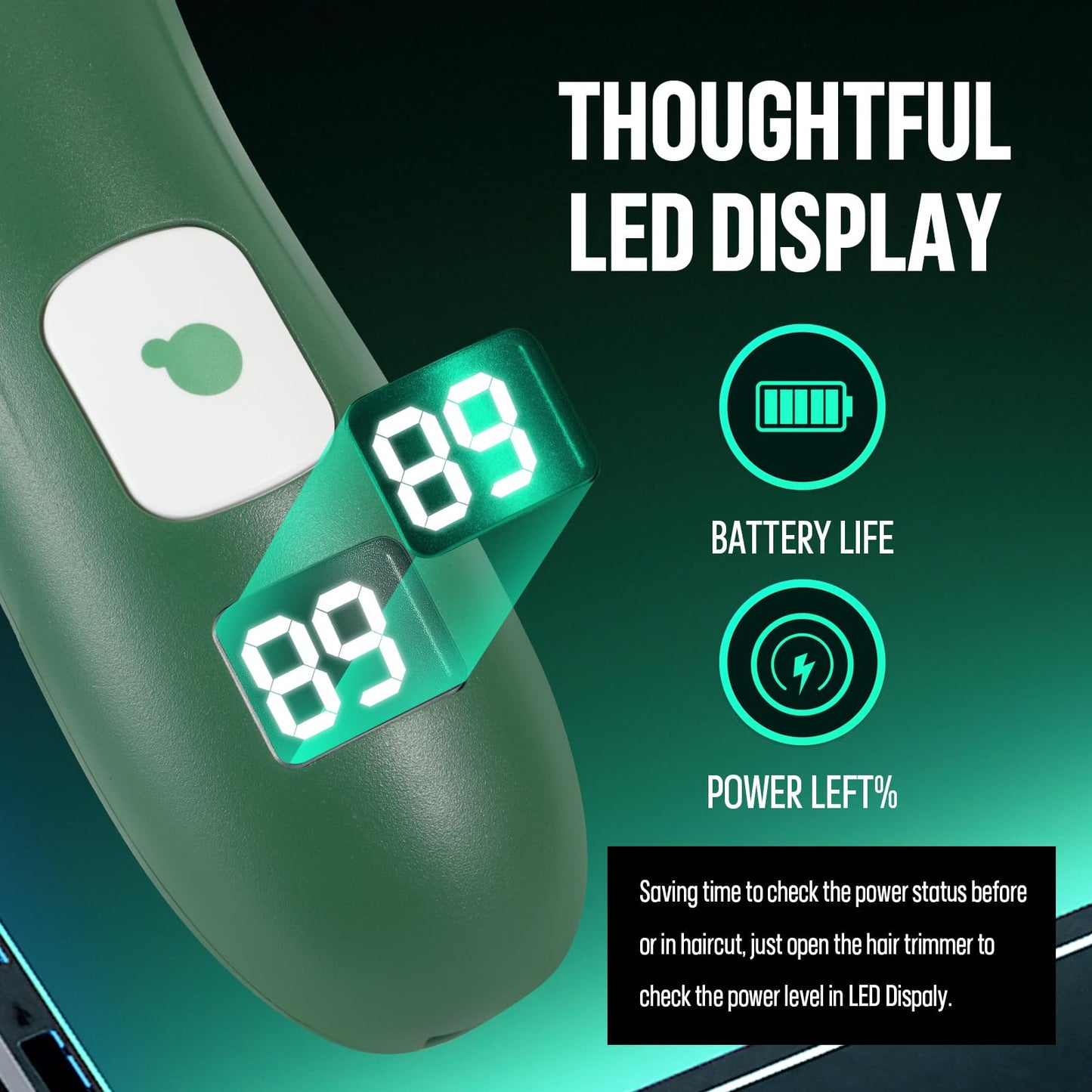 Enssu Baby Hair Clippers, Rechargeable Hair Clipper For Kids With Led Display, Baby Hair Cutting Kit With Skin-Safe Blade,Cordle