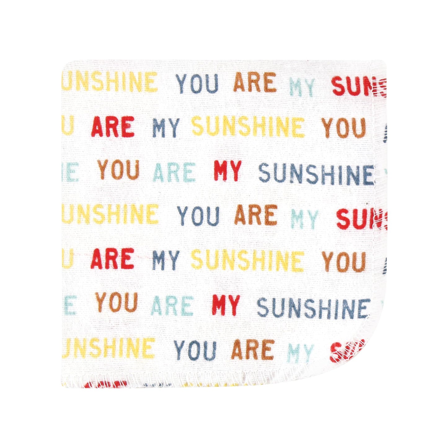Hudson Baby Unisex Baby Flannel Cotton Washcloths, My Sunshine 10 Pack, One Size