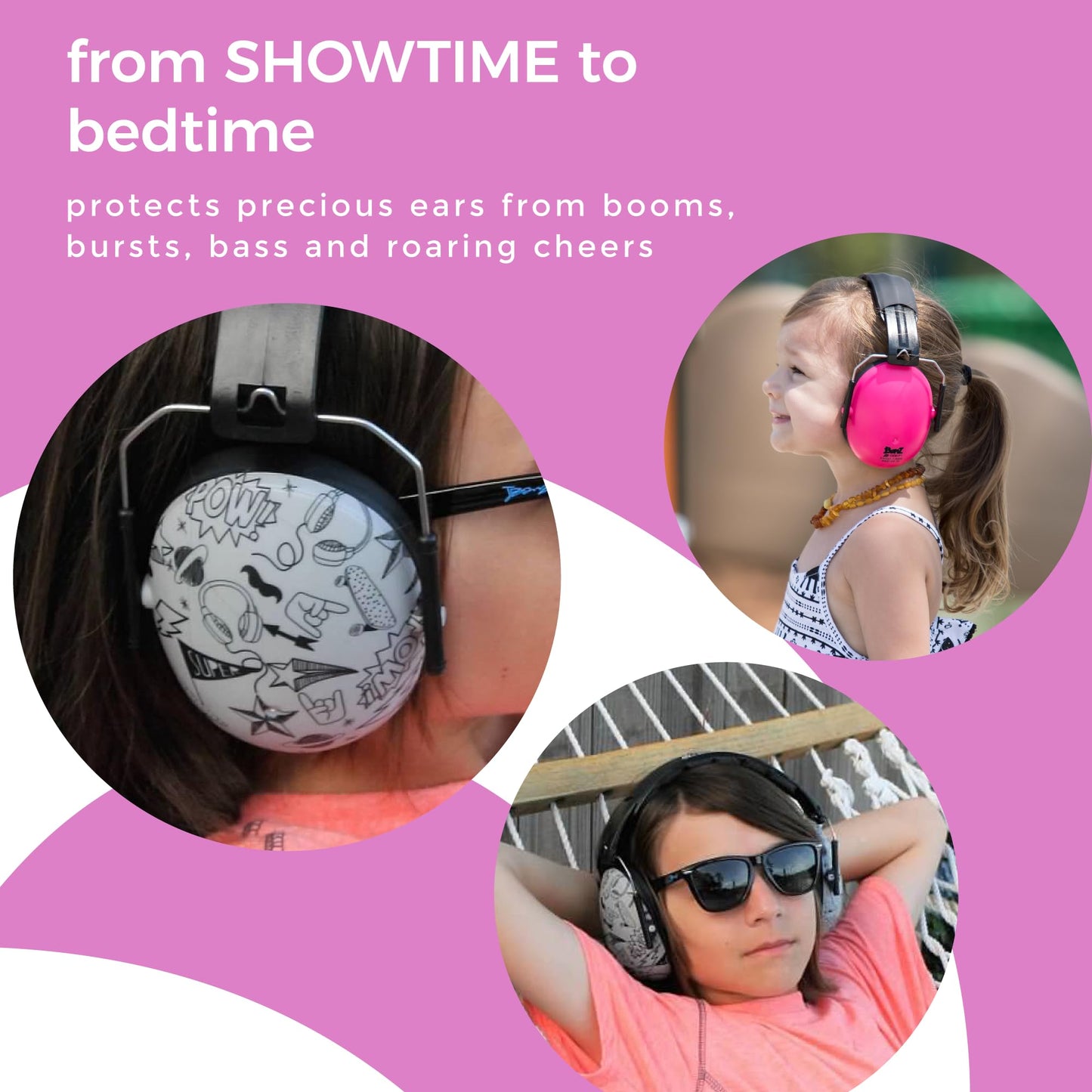 Banz Kidz Earmuffs 2 Years & Up, Noise Cancelling Headphones & Toddler Ear Muffs