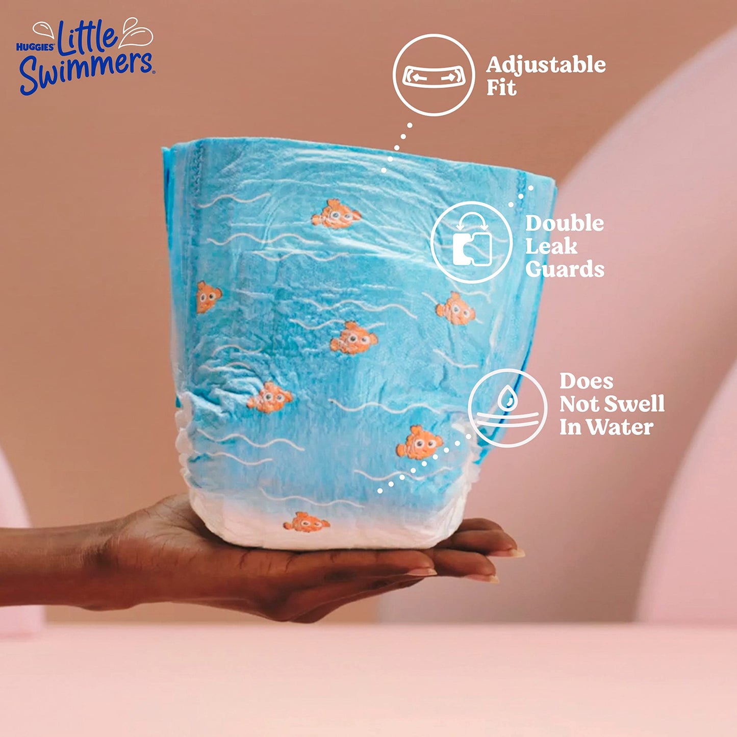 Huggies Little Swimmers Disposable Swim Diapers, Size 3 (16-26 Lbs), 40 Ct (2 Packs Of 20), Packaging May Vary