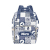 Rocket Personalized Diaper Bag with Custom Name - Custom Baby Tote Backpack for Mom, Unique Gift for New Parents, Baby Shower Es