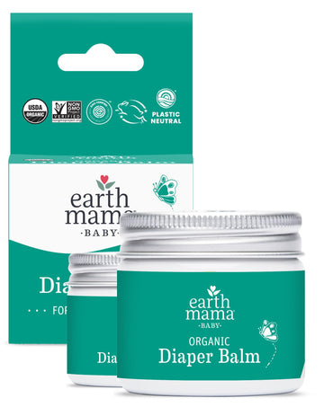 Earth Mama Organic Diaper Balm | Diaper Cream With Calendula | Calm Skin Baby Essentials For Diaper Bag |Multipurpose Baby Ointm