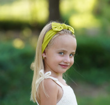 Babygiz Baby Girl Headbands-Infant,Toddler Cotton Handmade Hairbands With Bows Child Hair Accessories (Pistachio Green)