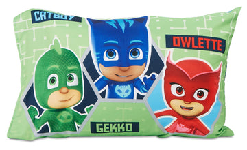 Pj Masks Time To Save The Day 4 Piece Toddler Bedding Set - Includes Comforter, Sheet Set - Fitted And Top + Reversible Pillow F