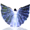 Zfbird Led Butterfly Wings Light Up Fairy Wings Luminous Butterfly Costumes For Halloween, Christmas And Belly Dance White