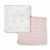 Mothercare Baby Swaddle Blanket Soft Pink Floral Newborn 2Pack 100x100 cm