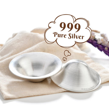 Original 999 Pure Silver Nursing Cups With Silicone Pads, Nipple Shields For Nursing Newborn Essentials, Silver Nipple Covers Fo