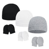 American Trends Baby Beanies For Boys Girls Newborn Infant Hat With Mittens Cute Cotton Hospital Hats For 0-6 Months 3 Pack Blac