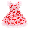Imekis Toddler Valentines Day Outfit Girl: Baby Valentines Day Dress Infant Princess Dresses Kids Cupid Photoshoot Tulle Heart D