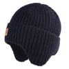 Baby Beanie Fleece Lined Toddler Winter Hat With Ear Flaps Little Girls Boys Warm Hats Cute Beanies For Kids Navy
