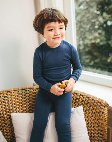 Vaenait Baby Kids Long Sleeve Modal Sleepwear Pajamas 2Pcs Set Modal Navy S