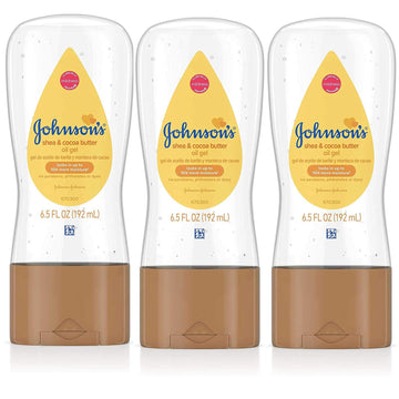 Johnsons Baby Oil Gel Shea & Cocoa Butter 6.5 Ounce (192Ml) (3 Pack)