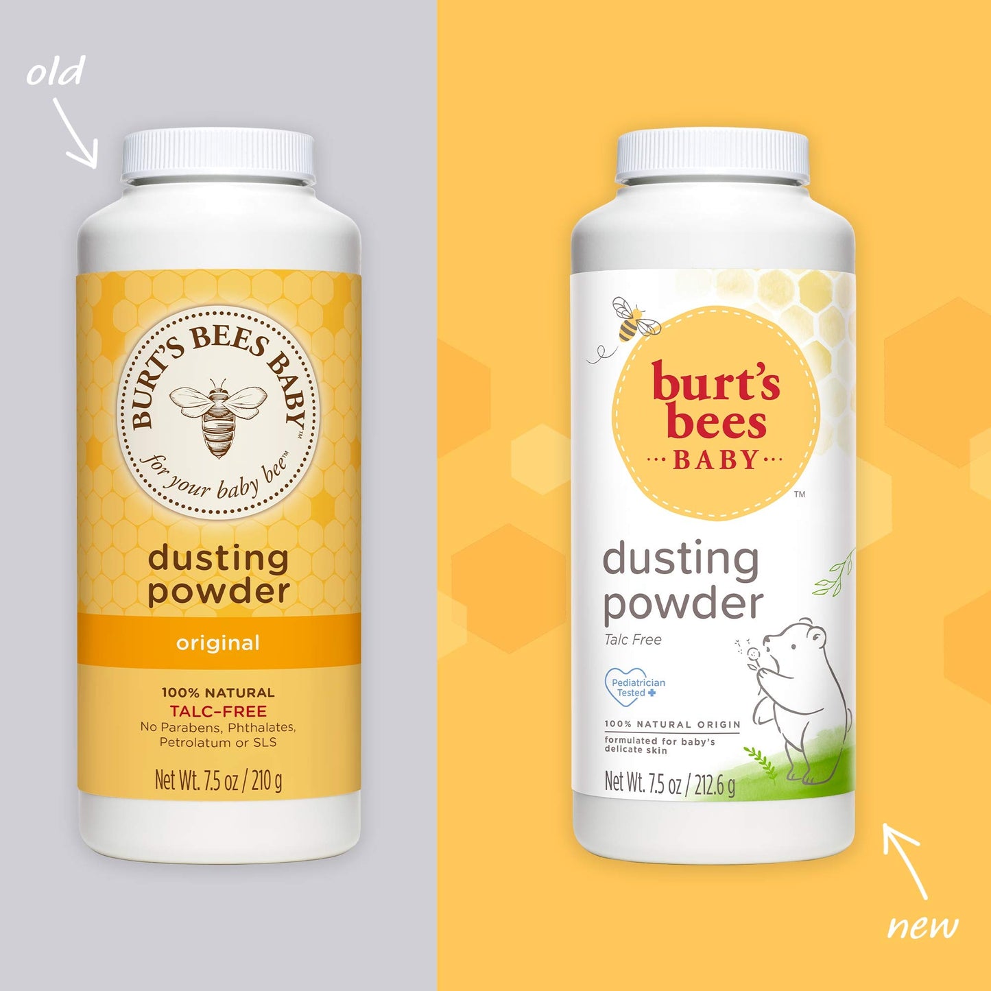 Burt'S Bees Baby Powder, Hypoallergenic Dusting Powder, Non-Irritating, Calming Skin Care, All Natural, Talc Free,7.5 Ounce (Pac