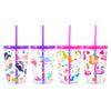 Home Tune 16Oz Kids Tumbler Water Drinking Cup 4 Pack - Bpa Free, Straw Lid Cup, Reusable, Lightweight, Spill-Proof, Cute Design