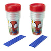 The First Years Spidey And His Amazing Friends Take & Toss Toddler Straw Cups - Spill Proof Toddler Sippy Cups With Snap On Lids
