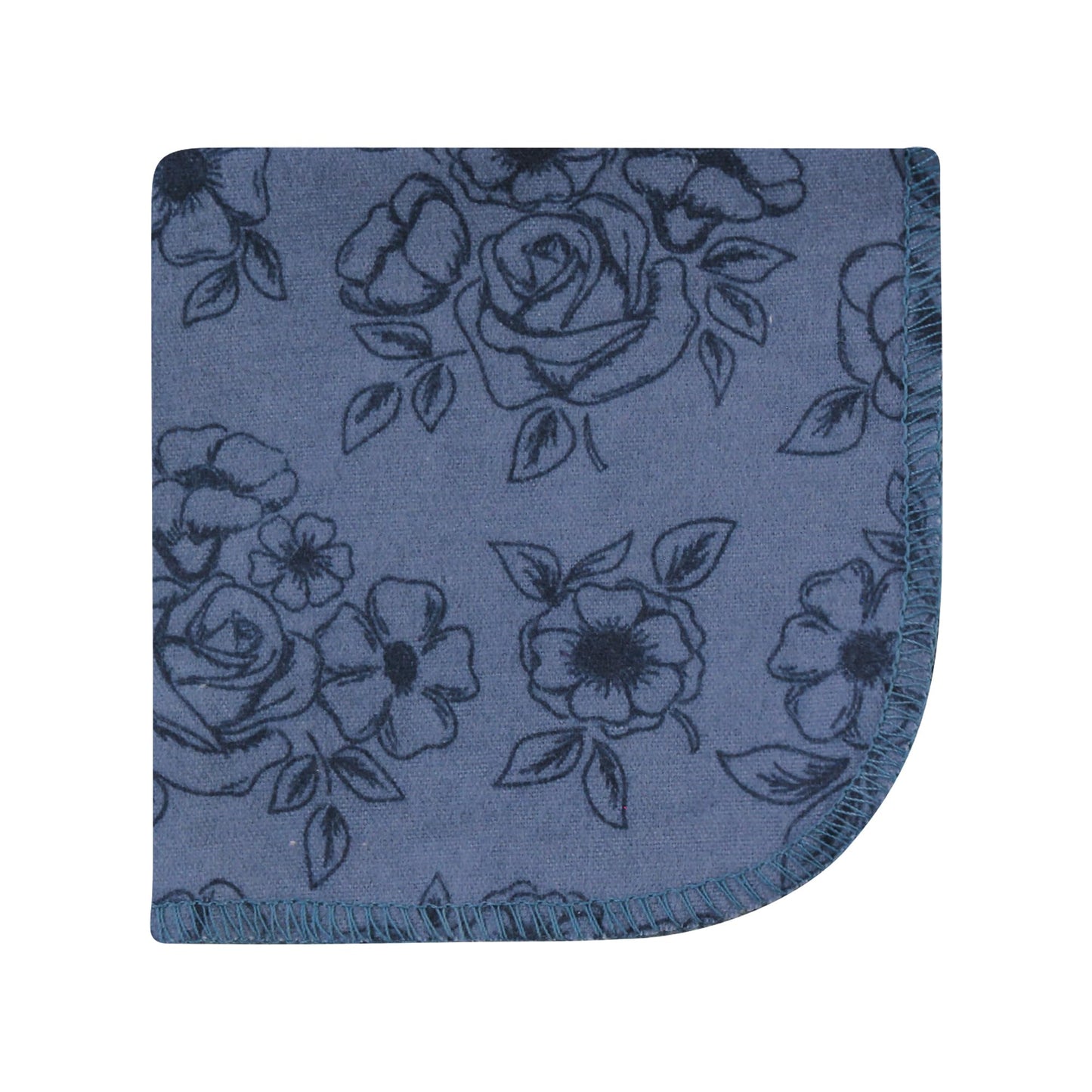 Hudson Baby Unisex Baby Flannel Cotton Washcloths, Dusty Rose Floral 12 Pack, One Size