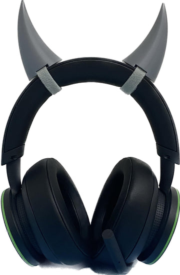 2X Demon Horns For Headset/Cosplay - Made In Usa -16 Colors Combos (Silver)