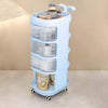 Kimana 4Tier Plastic Storage Trolley With Dustproof Drawers & 360 Wheels MultiPurpose Organizer For Baby Clothes, Kitchen, B