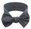 Babygiz Baby Girl Headbands-Infant,Toddler Cotton Handmade Hairbands With Bows Child Hair Accessories (Dark Gray)