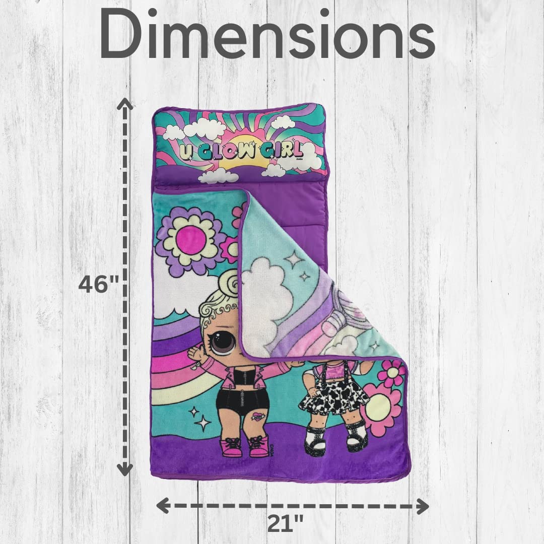 Lol Surprise! 24'(W) X 45'(L) Soft Toddler Nap Mat With Pillow And Blanket Perfect For Preschool, Daycare, And Travel (100% Of