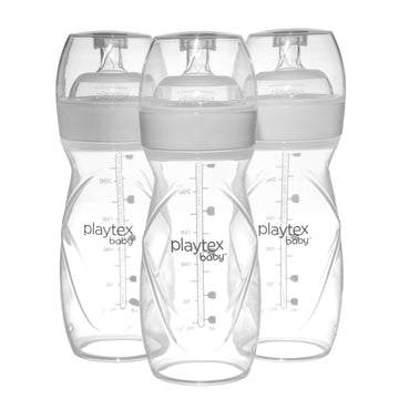 Playtex Baby Anti-Colic Nurser Bottle With Pre-Sterilized Disposable Drop-Ins Liners, Closer To Breastfeeding, 8 Oz Bottles, 3 C
