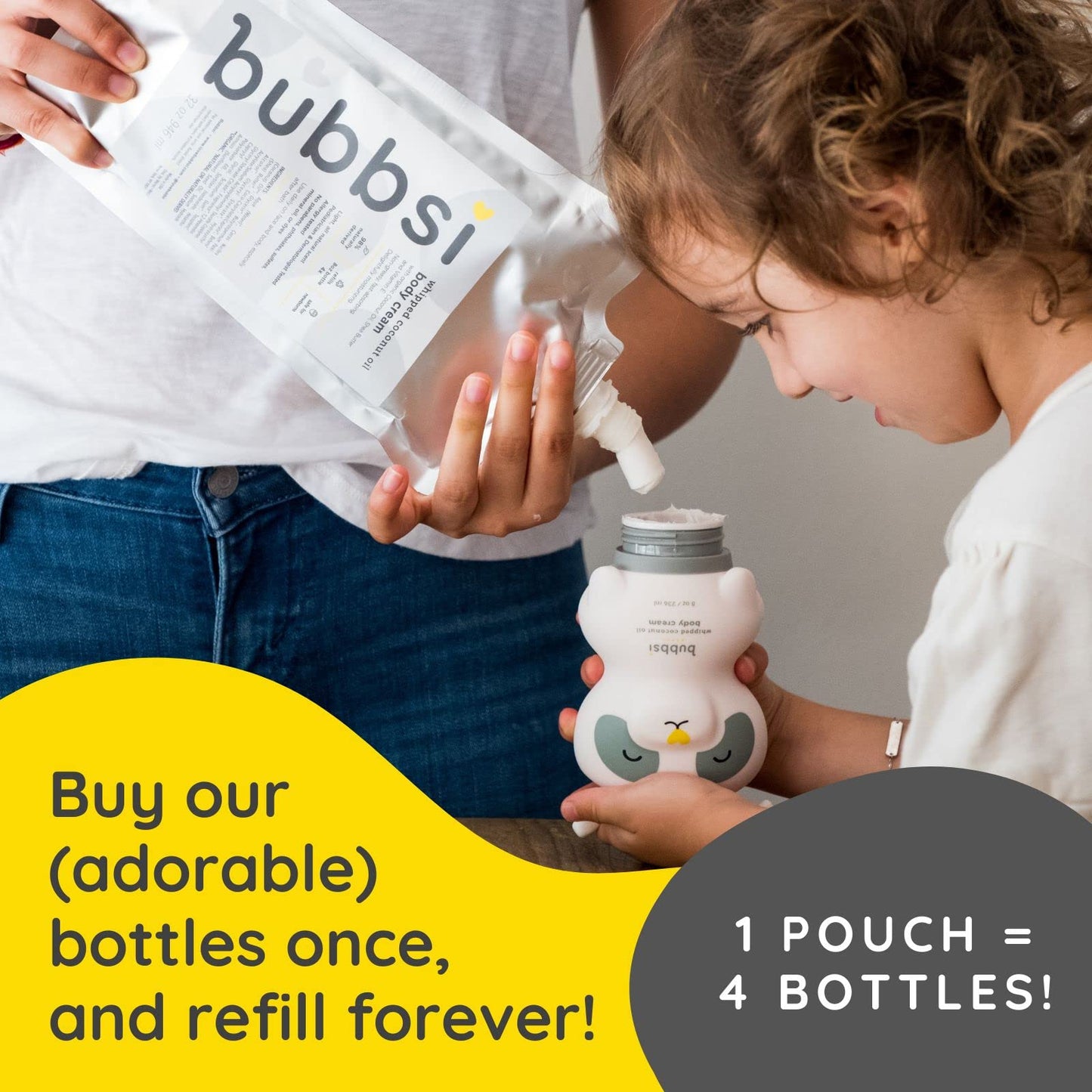 Bubbsi Whipped Coconut Oil Baby Lotion For Eczema, Dry Skin, Baby Acne, Kp | Organic Coconut Oil, Shea Butter, Vitamin E | Light