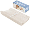 Jool Baby Changing Pad - Contoured, Waterproof & Non-Slip, Includes A Cozy, Breathable, & Washable Cover (Oatmilk/Wave)
