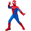 Marvel Spider-Man Official Youth Halloween Costume - Padded Jumpsuit With Gloves, Boot Covers, And Detachable Mask (S) Multi