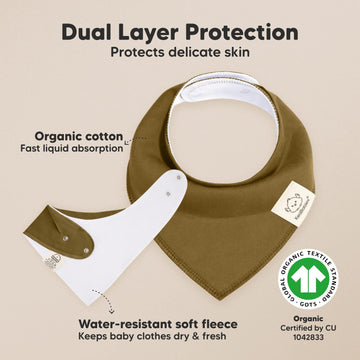 Keababies 8-Pack Organic Baby Bandana Drool Bibs - Stylish Unisex Bandana Bibs, Super Absorbent Bandana Drool Bibs, Gentle Teeth