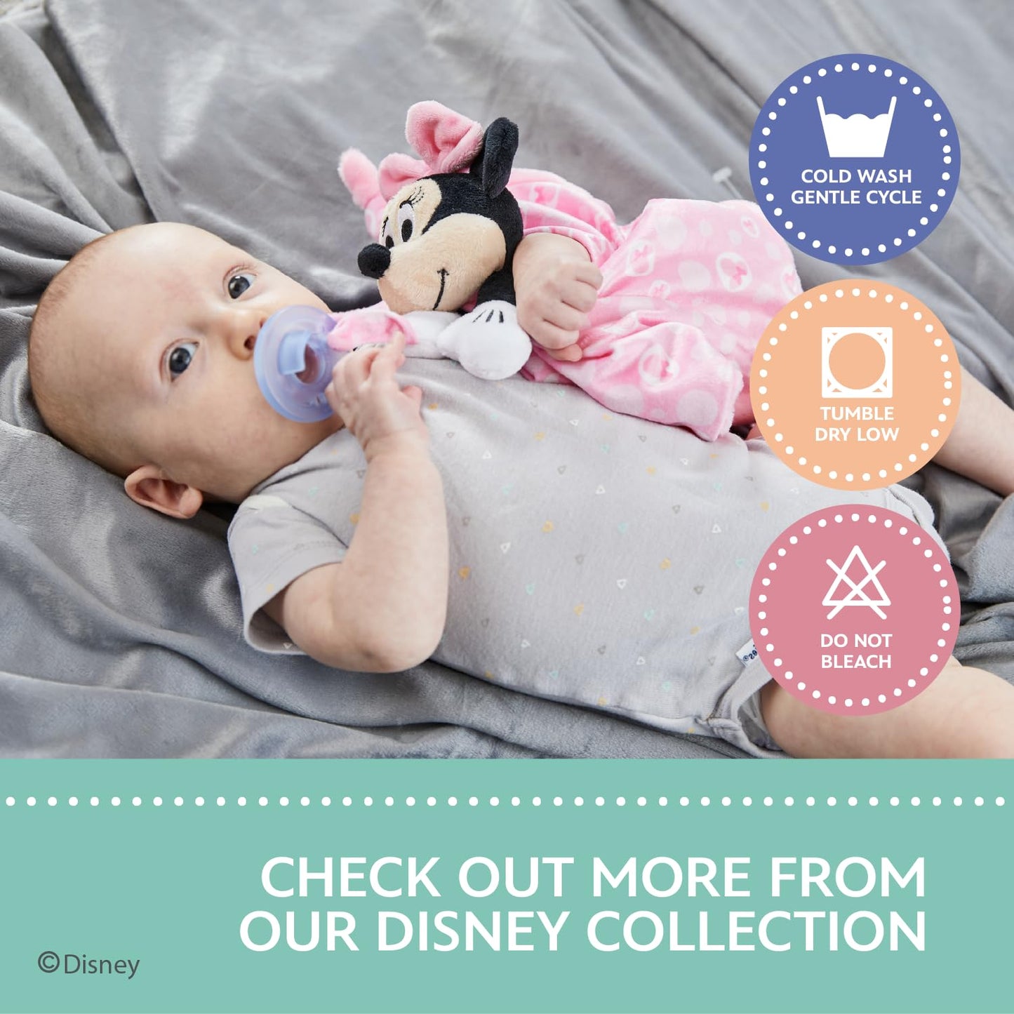 KIDS PREFERRED Disney Baby Mickey Mouse Plush Stuffed Animal Snuggler Lovey Security Blanket 13.18 x 13.18 x 3.5