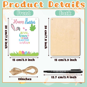 R Horse Baby? First Easter Diy Footprint Wooden Hanging Sign With Marker Pen, 3D Bunny Carrot Footprint Art Craft Diy Kit, Newbo