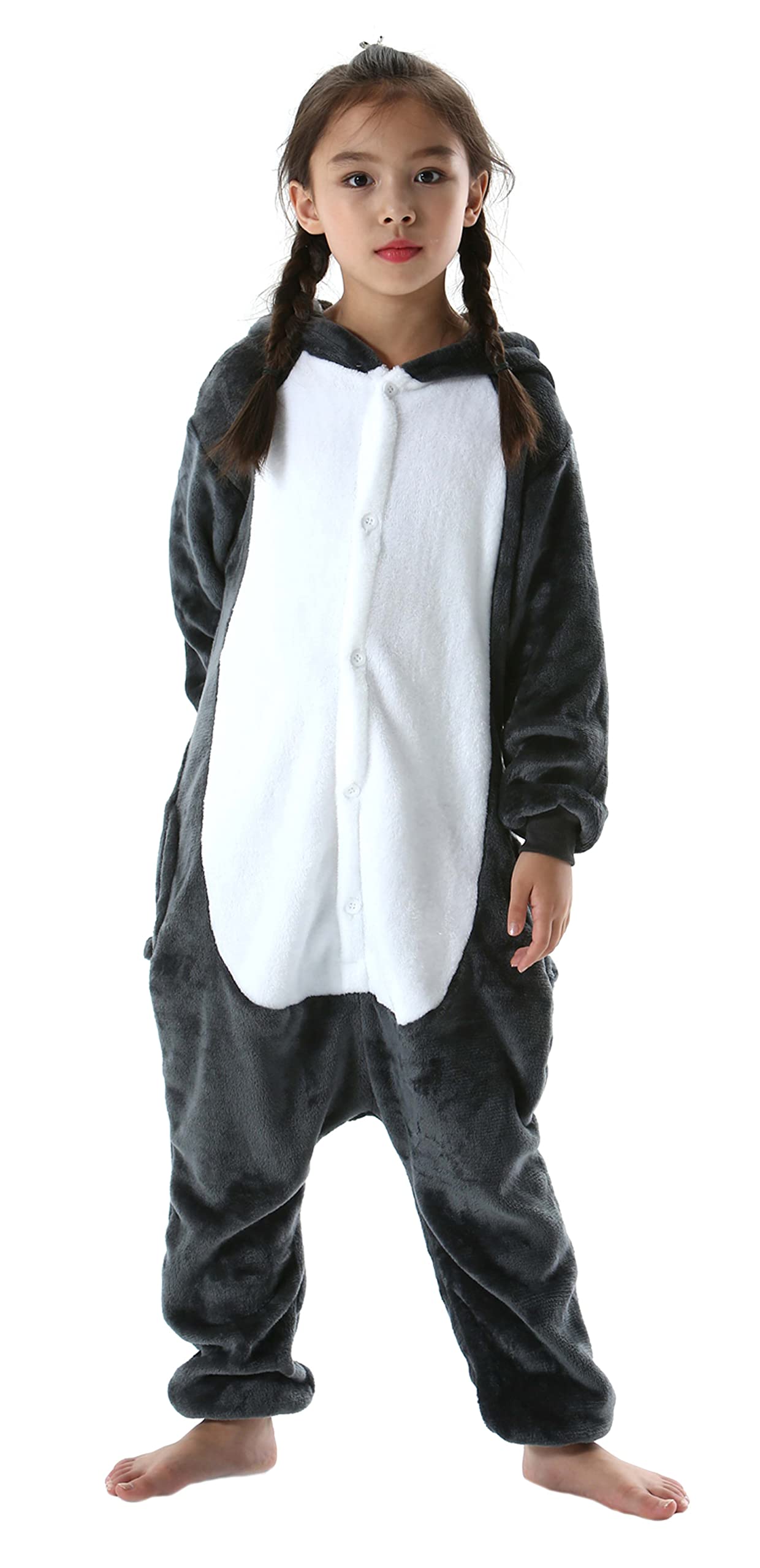 Atoz Onesie For Kids, Animal Pajamas Halloween Cosplay Costume For Girls Boys, Lemur 4-5T