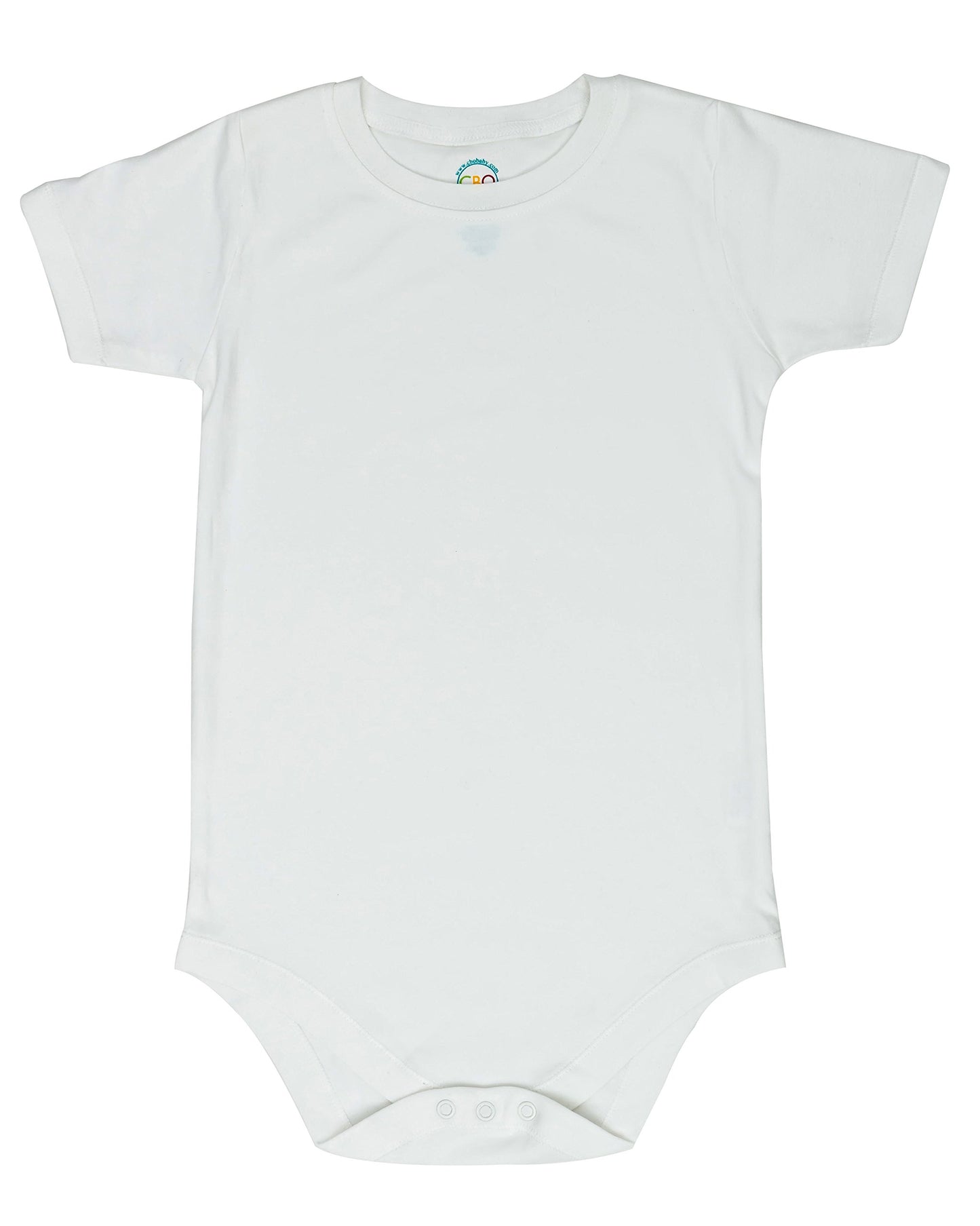 CBObaby Short Sleeve Round Crew Neck Bodysuits For All Ages (White 5T)