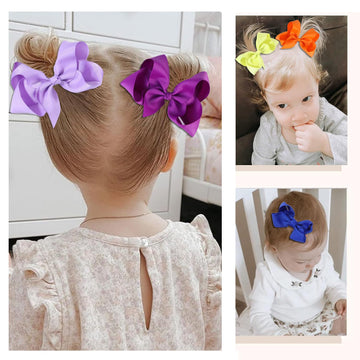 40Pcs Hair Bows For Girls,Hand-Made Grosgrain Ribbon Hair Bow Alligator Clips Hair Accessories For Toddlers Baby Girls Kids Teen