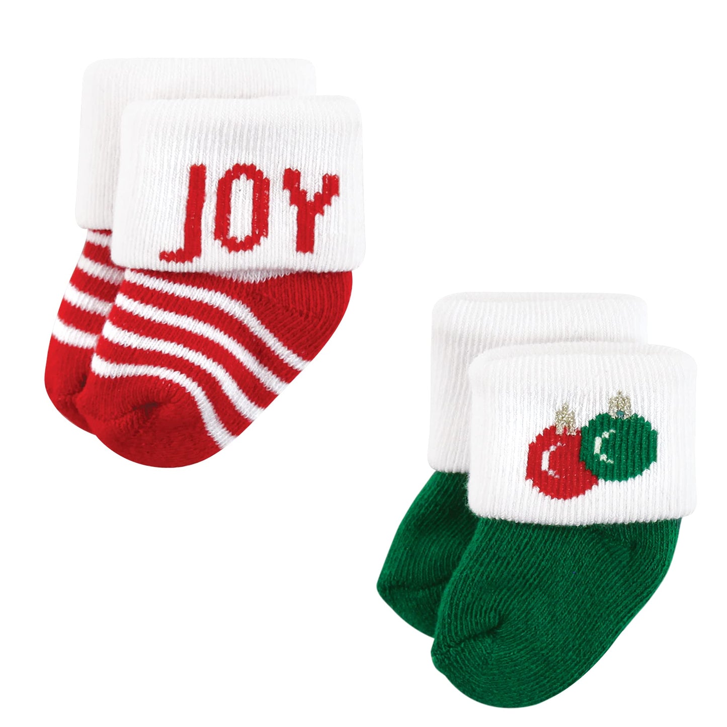 Hudson Baby Unisex Baby Cotton Rich Newborn And Terry Socks, 12 Days Of Christmas Santa, 6-12 Months