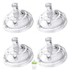 Straw Sippy Cup Nipples for Comotomo Baby Bottles, Transition Cup Food Grade Silicone Soft Nipple, 8m+, Pack of 4