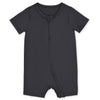 Gerber Unisex Baby Buttery-Soft Short Sleeve With Viscose Made Eucalyptus Romper, Shadow, 12 Months Us