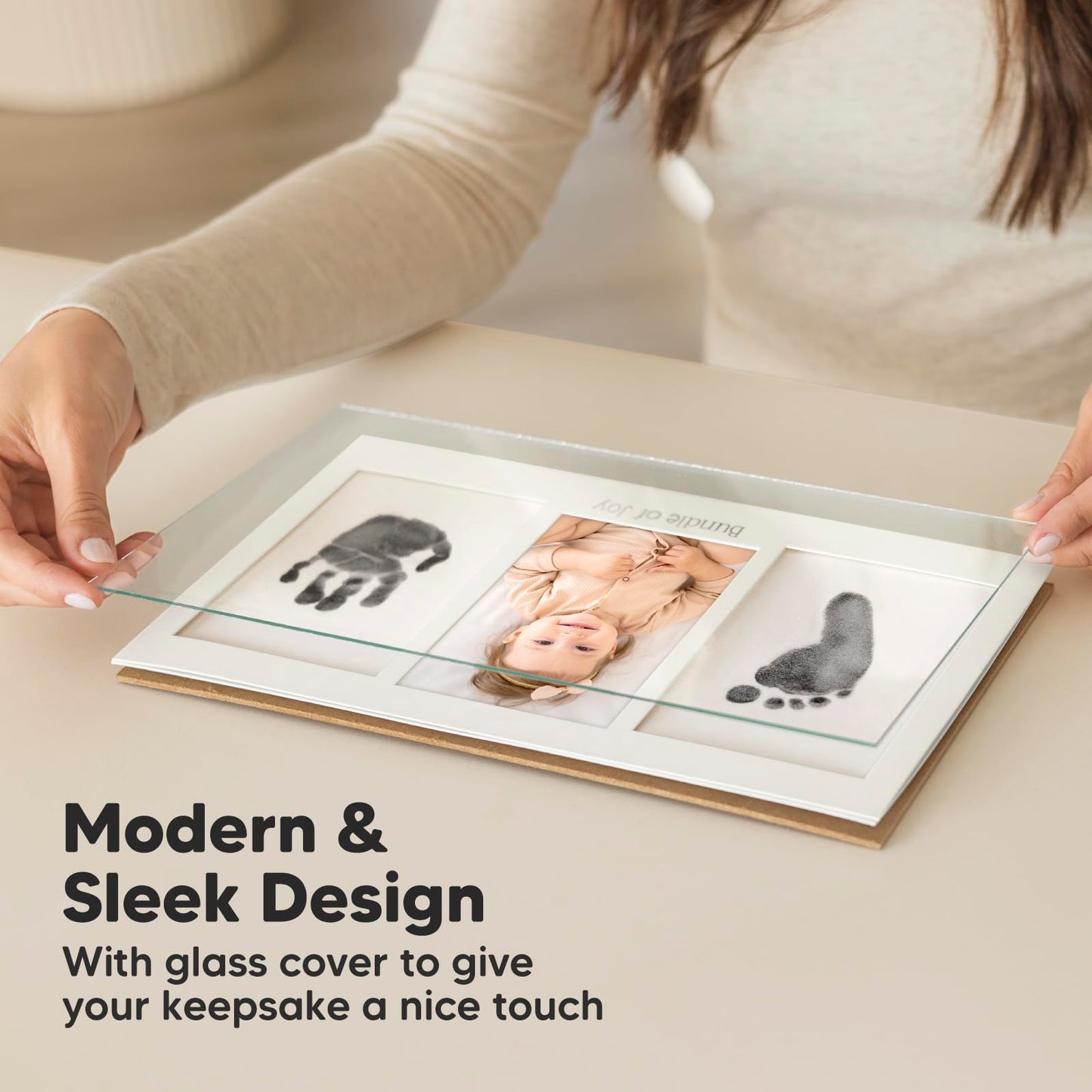 Inkless Baby Hand And Footprint Kit - Ink Pad For Baby Hand And Footprints,Dog Paw Print Kit,Dog Nose Print Kit,Clean Touch Newb