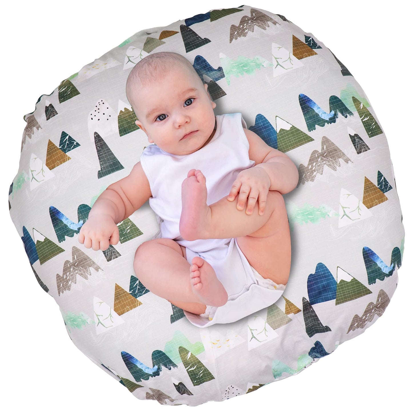 Tanofar Mountains Newborn Lounger Pillow Cover, Lounger Cover For Boys Girls, Snugly Fit Infant Lounger For Baby, Infant Removab