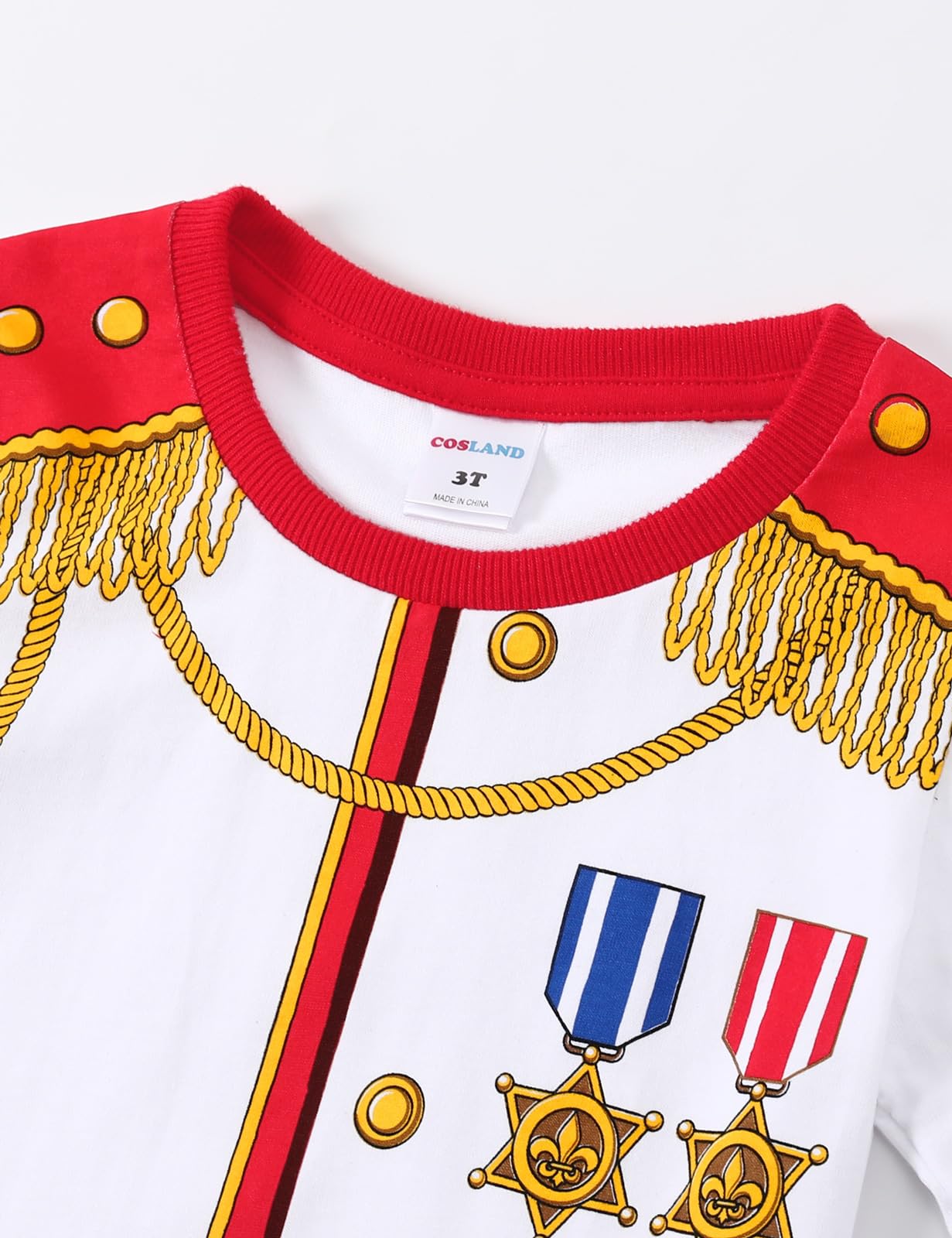 Cosland Toddler Prince Shirt Little Boys Halloween Costume, White, 4T