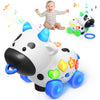 ToddlerCley Musical Toys 1 Year Old Boy Girl, Bilingual Cow Baby Toy for 6-12-18 Months, Learning Toddler Toys for 1 + Year Old