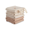 mushie Muslin Organic Cotton Washcloths 5-Pack (Rainbow Combo) | Soft Wipes for Baby Cleanups and Bathing