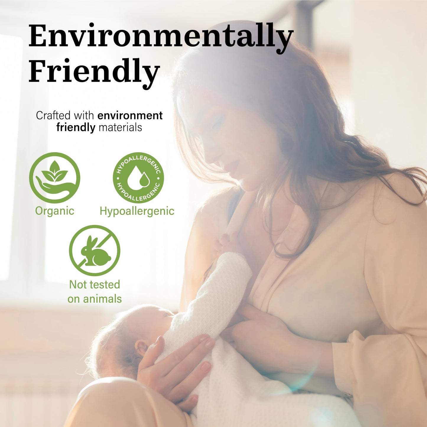 Azollia Non-Slip Nursing Pads, 14 Washable Organic Cotton Leakproof Breast Pads, Reusable, Soft, Absorbent, Dry And Eco-Friendly