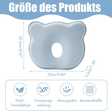 Fobserd Memory Foam Baby Travel Pillow,Portable Cute Cartoon Bear Soft And Cozy Pillow, Breathable Bedding Set For Infants For S