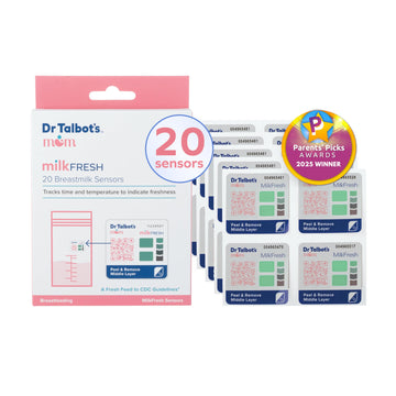 Dr. Talbot'S Mom Milkfresh Breast Milk Sensors - Track Freshness Of Pumped Milk With App. Manage Storage Bag Inventory, 20 Pk