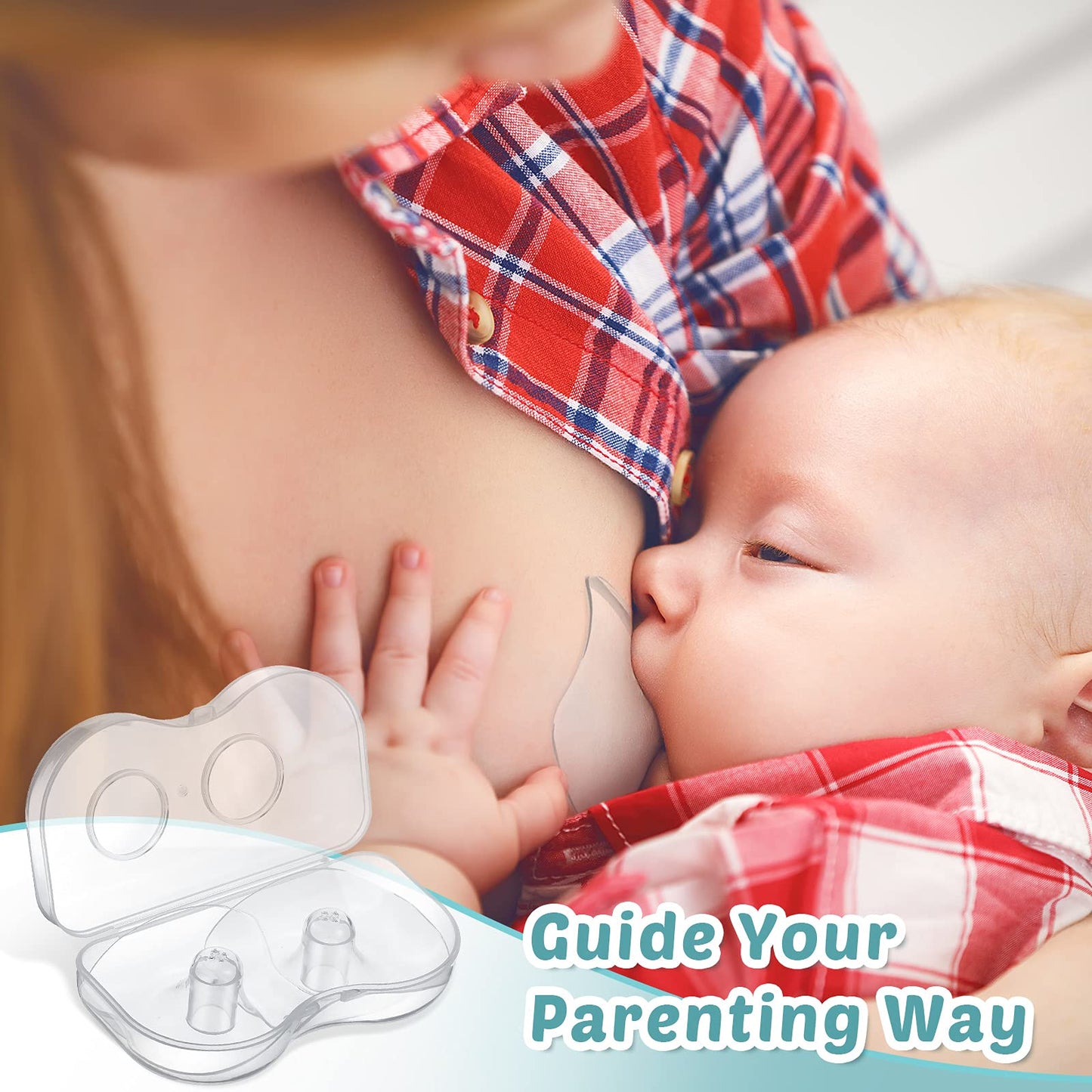 Nuanchu 8 Pcs Nipple Shields For Nursing Newborn Breastfeeding 20 Mm 15 Mm Nipple Shield Bulk Silicone Protector With Clear Carr